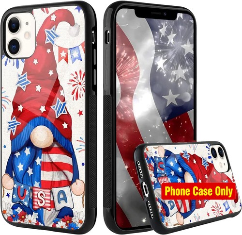 Patriotic black gnome phone - black,