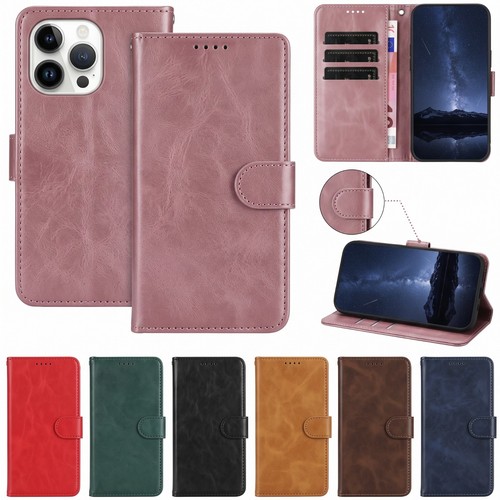 Magnetic leather flip card - leather,