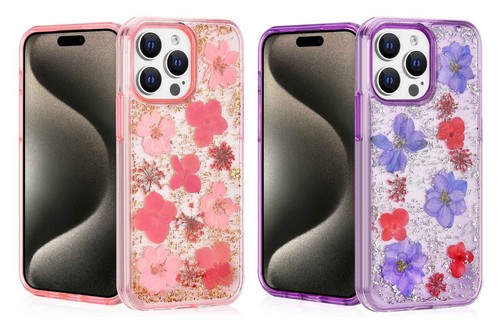 Real dry flower glitter dual - flower, &