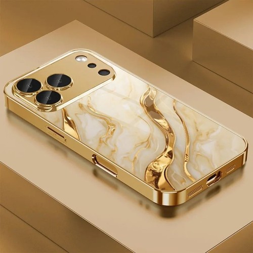 Golden marble wave tempered - golden,