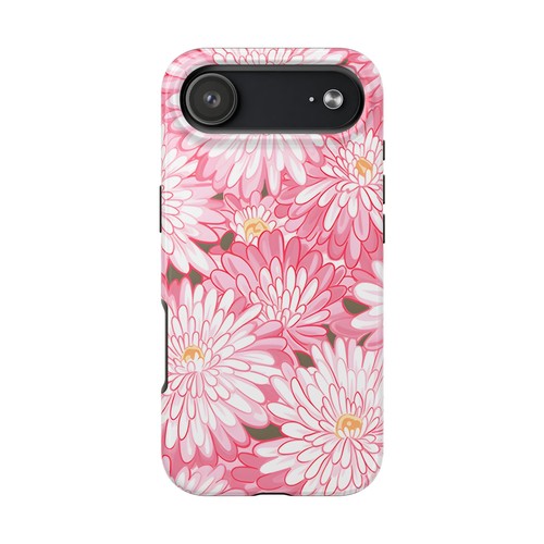 Pink chrysanthemum phone case - pink,