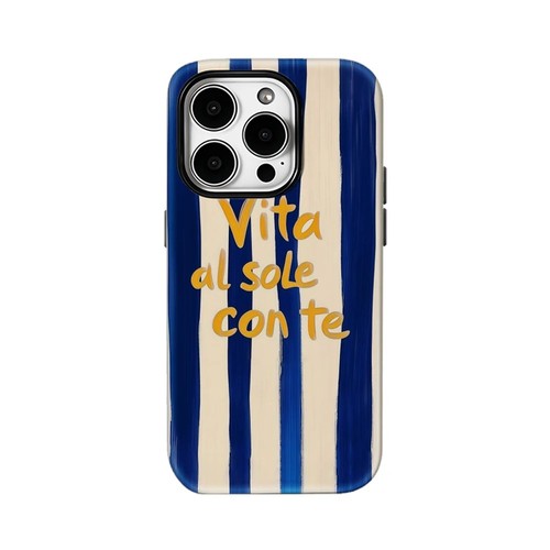 Blue stripes case - stripes,